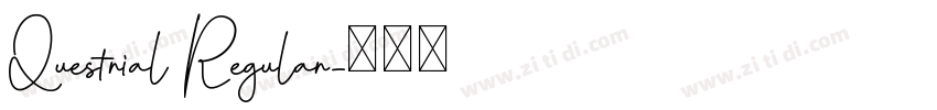 Questrial Regular字体转换